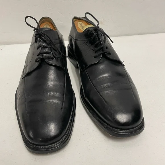 JOHNSTON & MURPHY Made in Italy‎ Bicycle Toe Oxford Shoe in Black Size 10 1/2 M