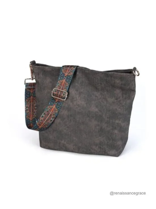 Hobo Bag for Women Slouchy Crossbody Purse Boho Guitar Strap Faux Leather