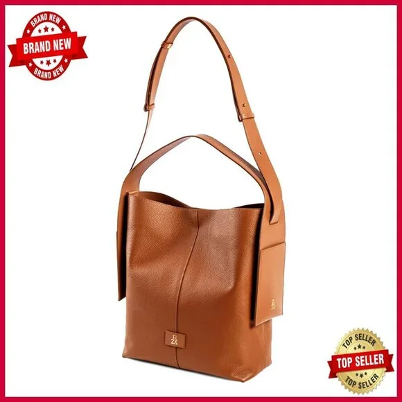 Large Genuine Leather Hobo Bag with Removable Organizer Insert