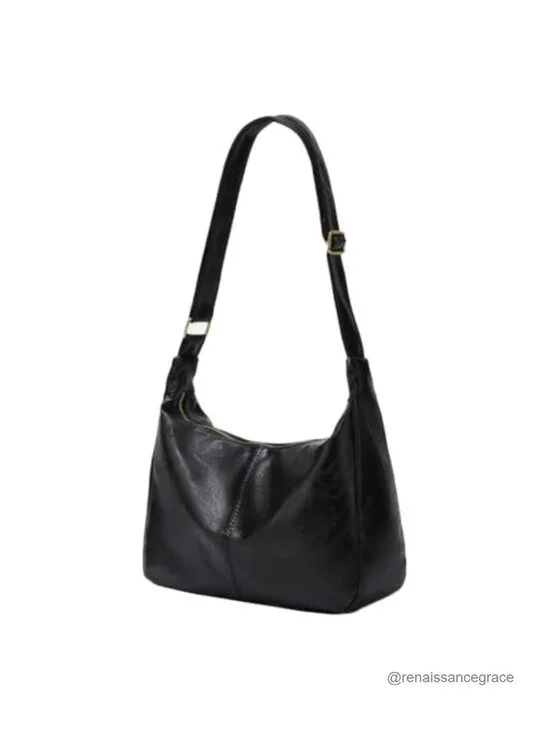 Large Slouchy Hobo Shoulder Bag Faux Leather Vegan Purse with Adjustable Strap