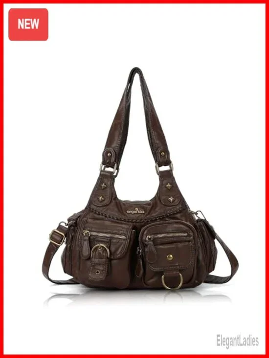 Women's Vegan Leather Hobo Bag Crossbody Shoulder Purse