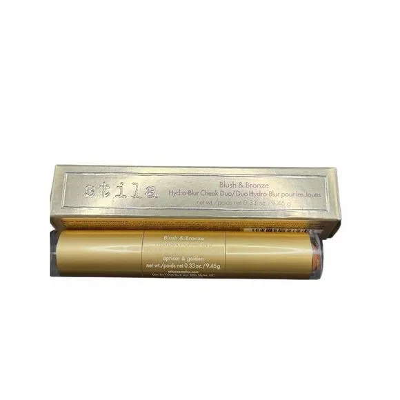 New Stila Blush & Bronze Hydro-Blur Cheek Duo in the apricot & golden shade