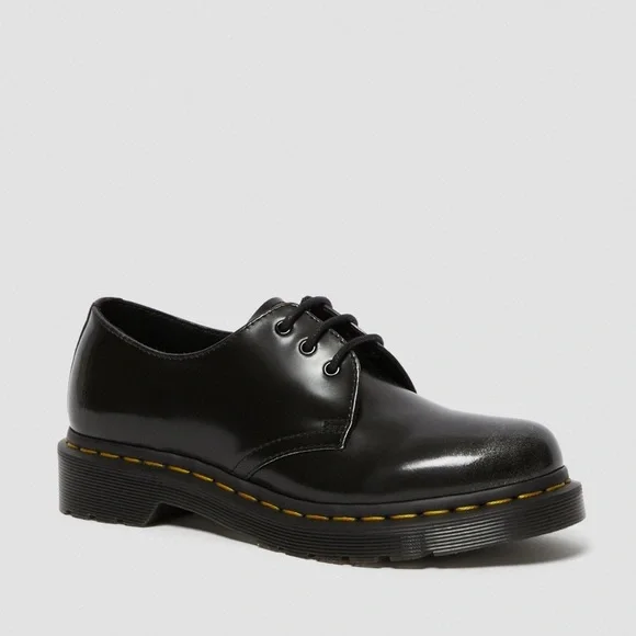 DR. MARTEN 1461 Black Leather Lace Up Derby Oxford Shoes