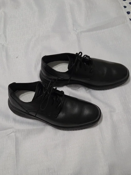 Cole Haan Black Leather Lace-Up Oxfords