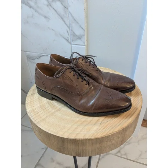 Allen Edmonds Siena Brown Leather‎ Wingtip Oxford Dress Shoes Mens Size 12 D