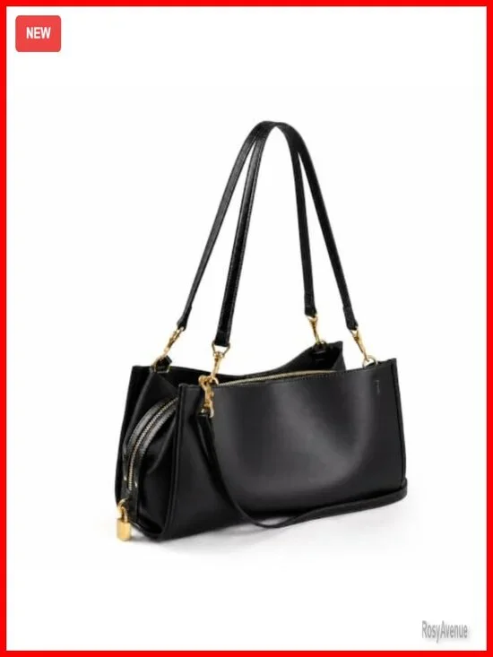 Vintage Shoulder Bag Women Faux Leather Tote Slouchy Hobo with Straps