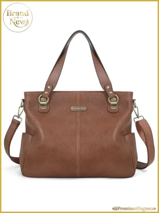 Genuine Full-Grain Leather Hobo Purse Women Slouchy Tote Crossbody Bag Work