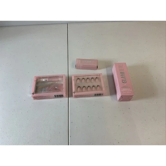 Glamnetic Custom‎ Set of 4 Items: Press-on Nails Removal Strengthener Glue Oil