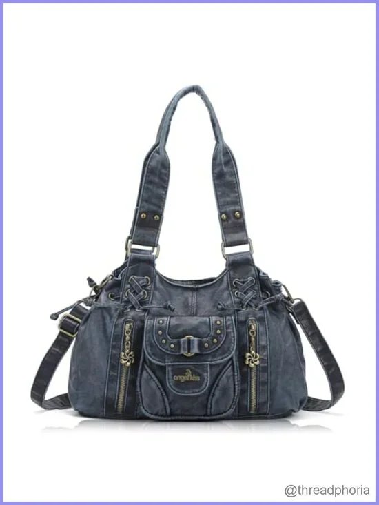Women's Small Hobo Bag Faux Leather Crossbody Shoulder Purse with Removable