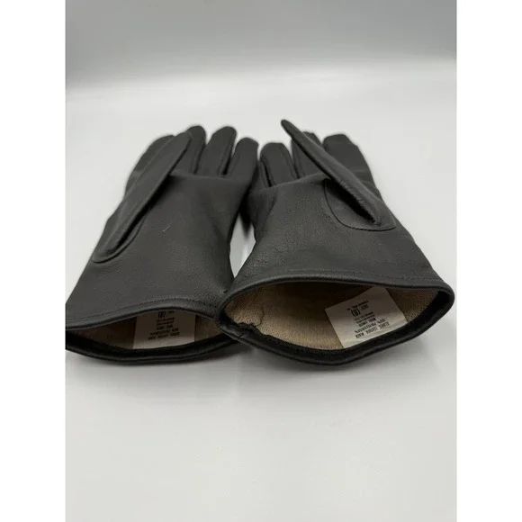US‎ Military Black Leather Gloves Wool Lined Size 8 Steinberg Cold Weather