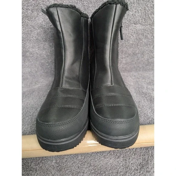 JBU by Jambu Snowbound B3SBD01 Black Faux Fur Winter Boots Mens 8M