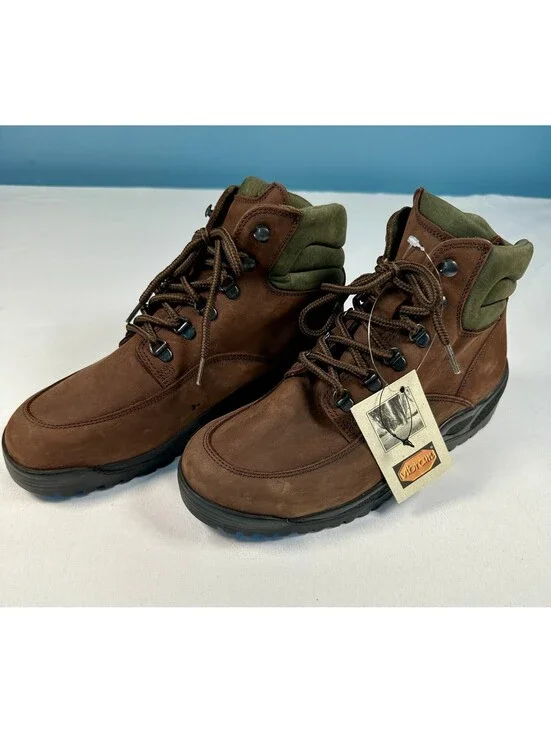 Vintage Vasque 7868 Made In Italy Leather Hiking Boots Mens 9.5M Vibram