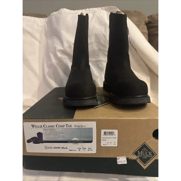 Original Muck Wellie Men Size 8 Classic Waterproof Brown Work‎ & Safety Boots
