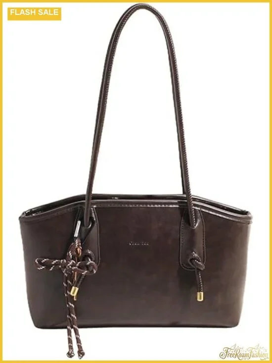 Vintage Y2K Faux Leather Hobo Shoulder Bag with Top Handle Fall Purse