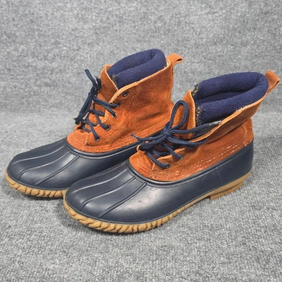 LaCrosse Polartec Lined Duck Boots Mens 10 Made in USA Suede Rubber Waterproof