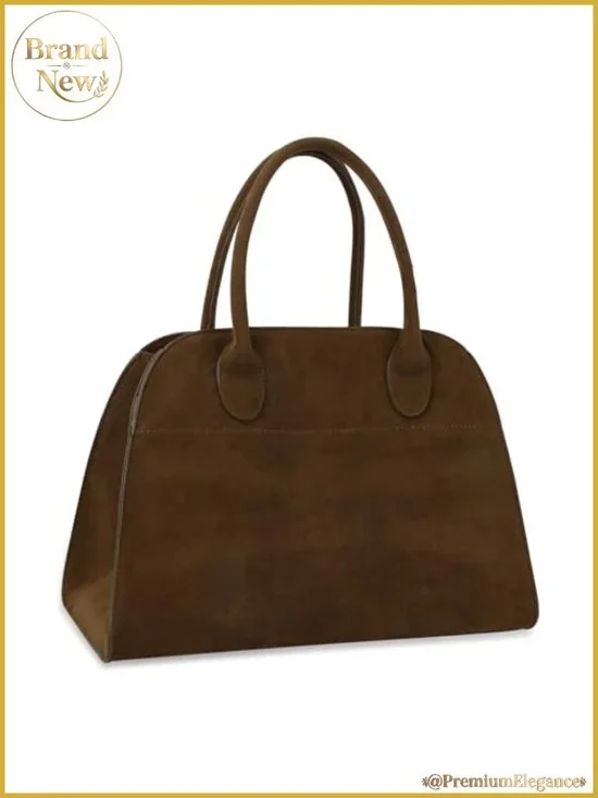Women's Suede Tote Bag Vintage Top Handle Shoulder Satchel Purse