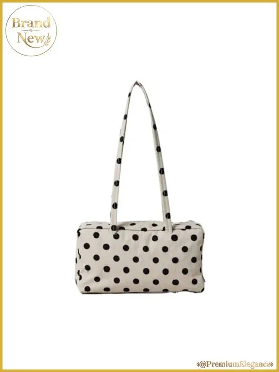 Y2K Polka Dot Bowler Bag Women Nylon Purse Hobo Vintage Twee Aesthetic