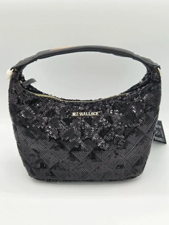 MZ Wallace Mini Hobo | Black Sequin | New With Tags