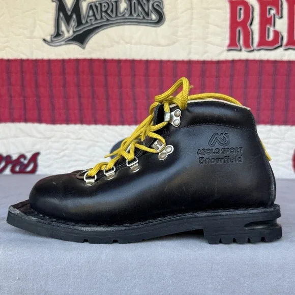 Size 6.5 Vibram Asolo‎ Sport Snowpine Leather Boots 5507 Snow Ski X-Country Mens