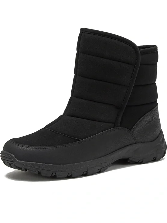 NWT Lands' End Expedition Insulated Waterproof Slip On Black Snow Boots size 11