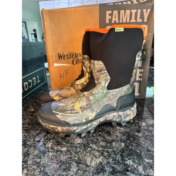 Western Chief Mens‎ Ramble Neoprene Mid Waterproof Camo Boots 11 -20 Cold Rated