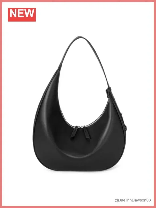 Genuine Leather Slouchy Hobo Bag Women Crescent Crossbody Purse