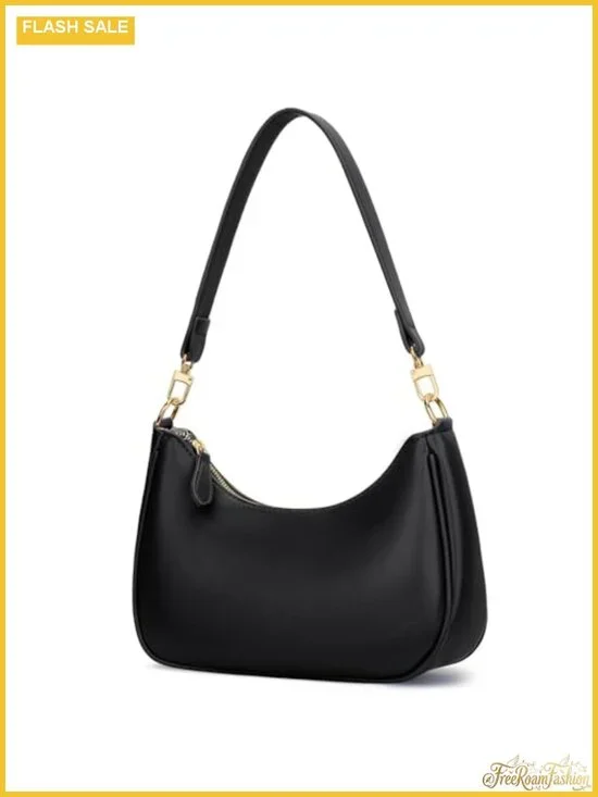 Cute Hobo Shoulder Bag for Women | PU Leather Underarm Purse with Chain Strap |