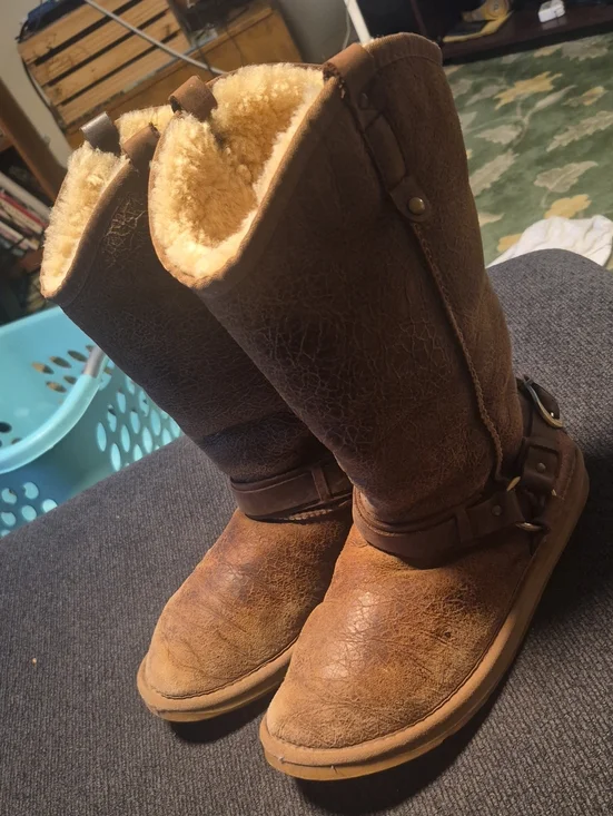 Australia Luxe Collective Brown Faux-Shearling Lined Men’s Rain & Snow Boots
