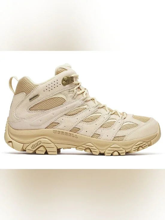 Merrell Men's Moab 3 Mid Waterproof Hiking Boots Beige Latte J035839 15 NWOB