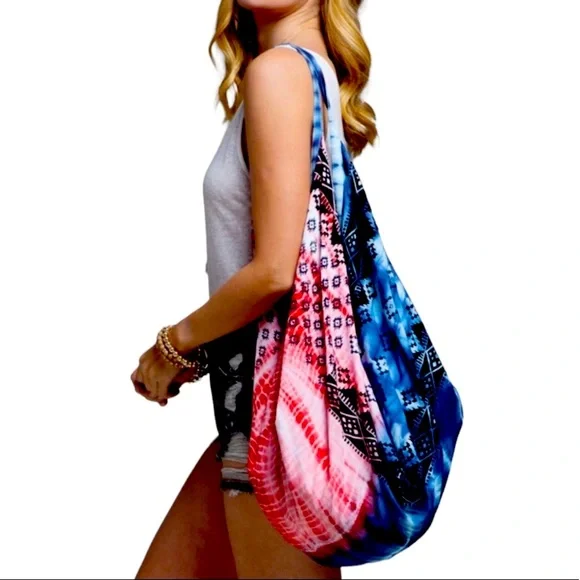 American Summer Party Soft and Sexy Full Zip Market Hobo Bag Festival Flag New