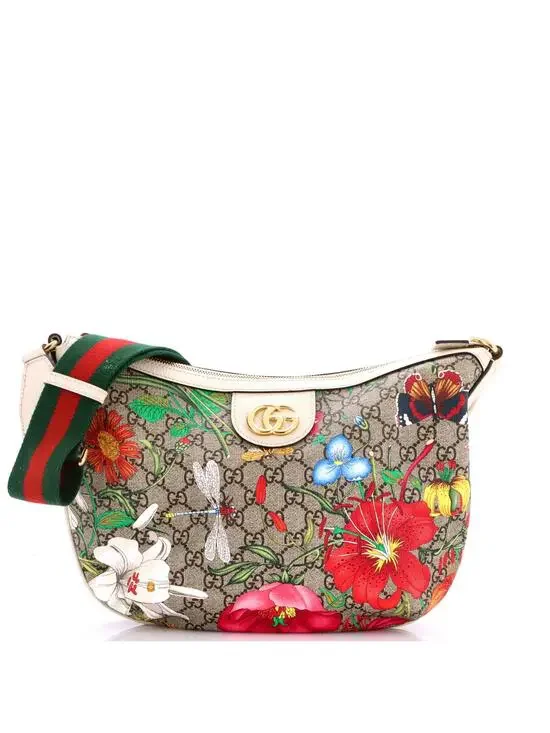 Gucci Ophidia Half Moon Hobo Flora Gg #335169G12B