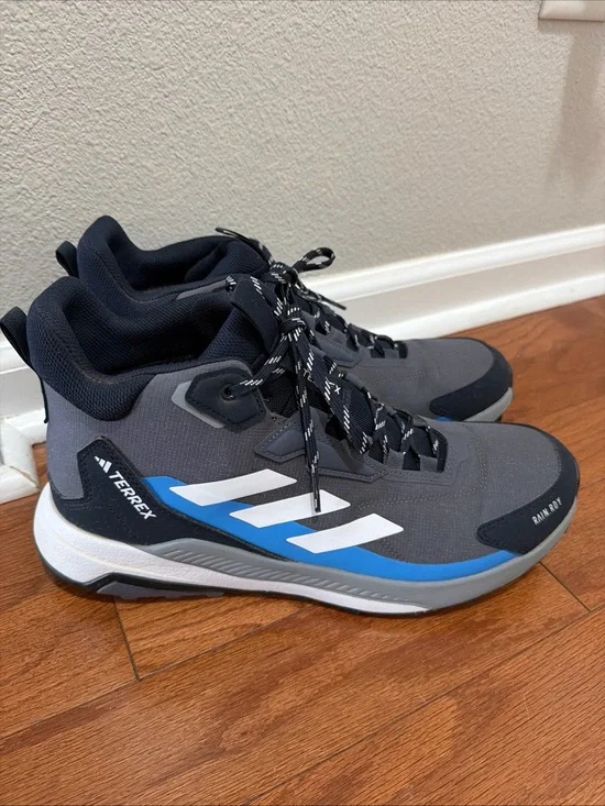 Adidas Men's Terrex Anylander Mid Rain.Rdy Hiking Shoes in Aurora Onix/gray 12