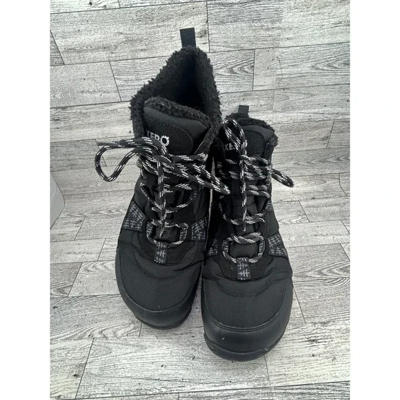 Xero Shoes Alpine Men Snow Boots Black Waterproof Minimalist Zero Drop Size 10‎