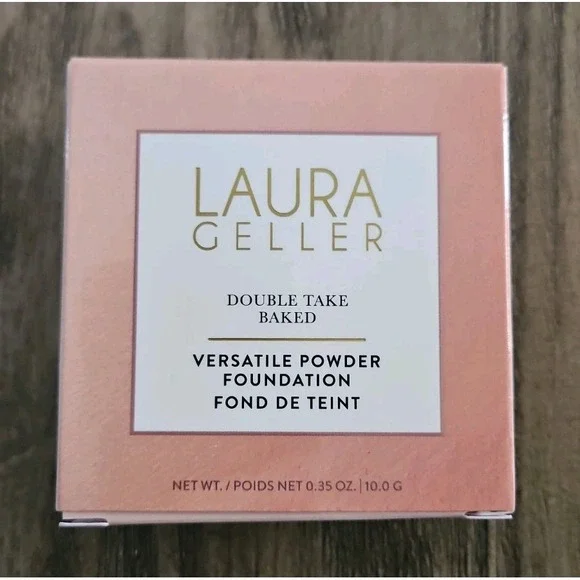 Laura Geller 0.35 oz Double Take Baked Versatile Powder Foundation -Fair  (NEW)