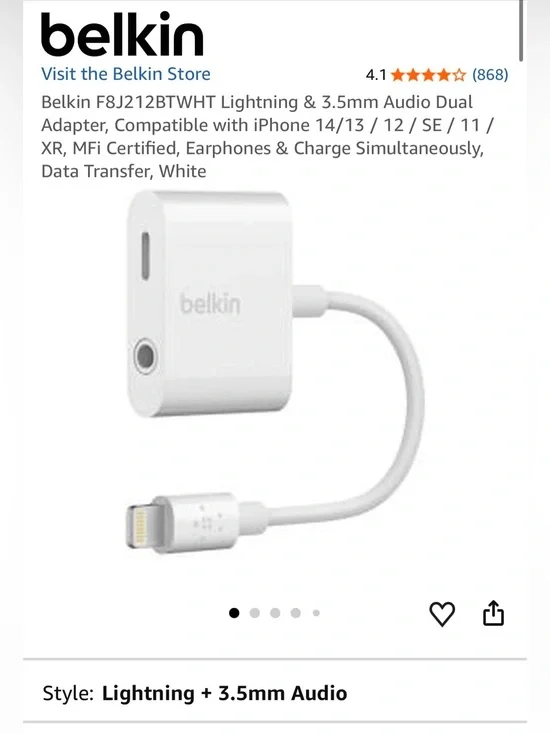 Belkin Dual Adapter for iPhone