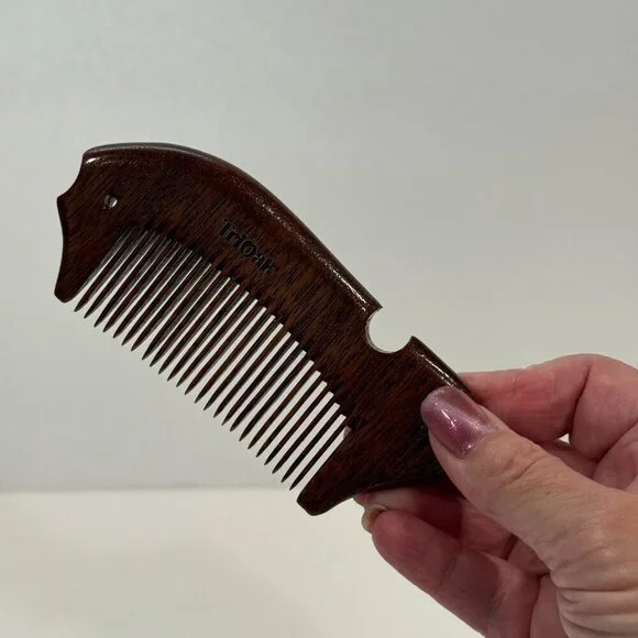 Antistatic Comb Wooden Fish Shape Decorative‎ Hair Smoothing Comb Beard Mustache