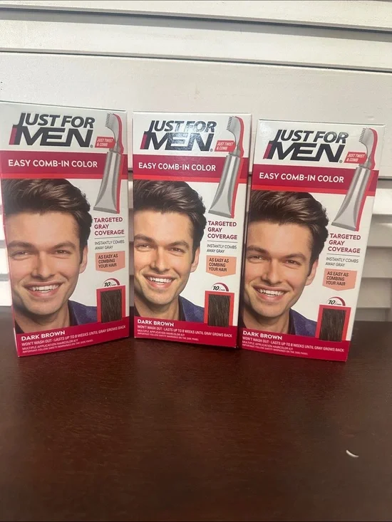 Set Easy Comb-In Color for Men - Dark Brown