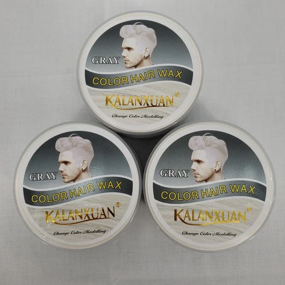 KALANXUAN Gray Color Hair Wax Temporary Hair Dye Styling Pomade Lot of‎ 3 New