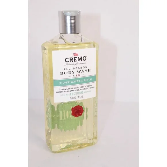 Cremo Body Wash - Silver Water & Birch - 16‎ fl oz (473 ml) New Unused