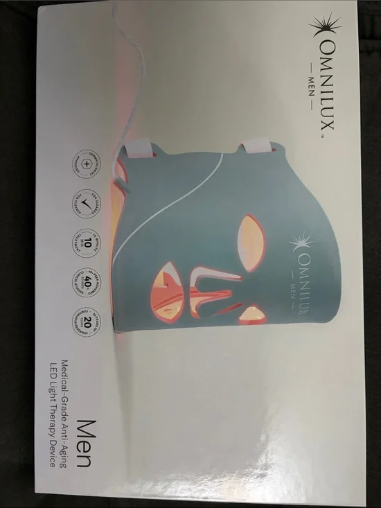 Omnilux Men LED Therapy Mask in Gray for Anti-Aging