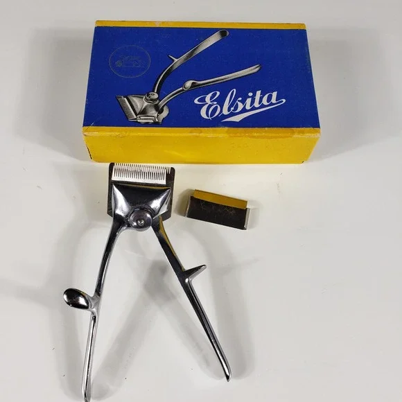 Vintage Elsita 623 Manual Hair Clippers Made in Germany Chrome Original Box EUC‎