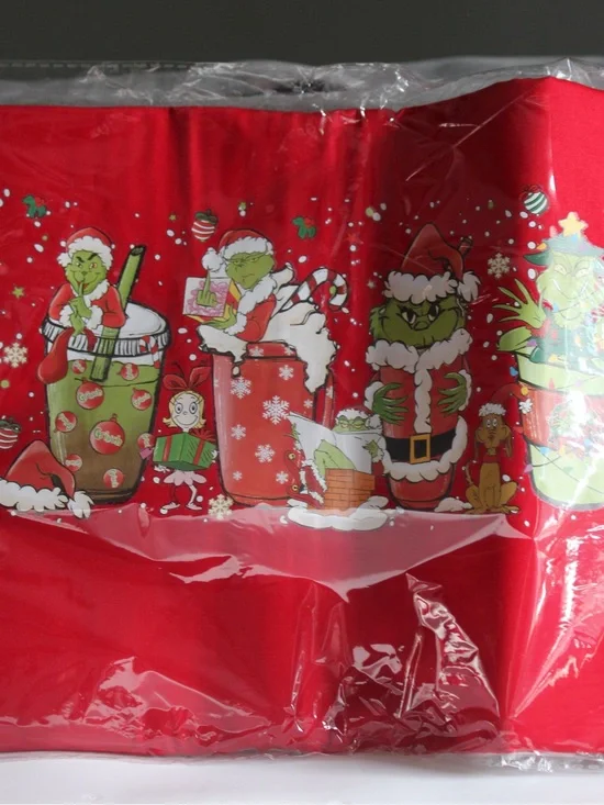 Red Grinch-Themed pillowcase