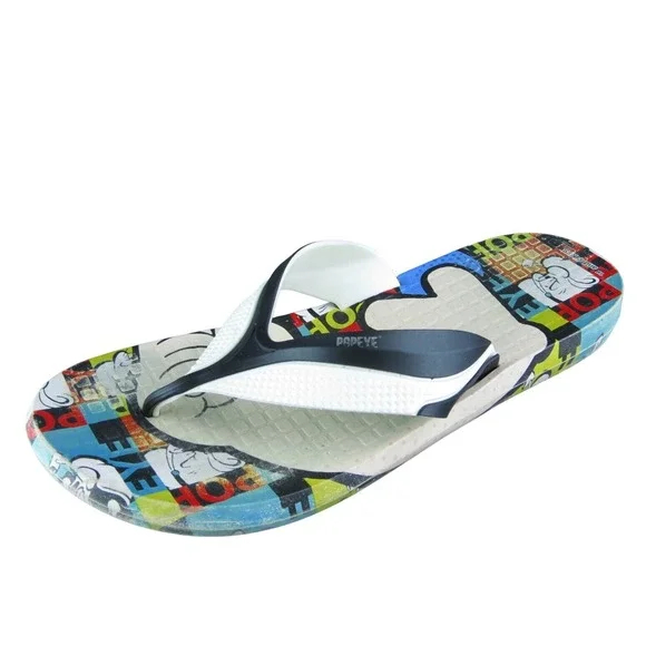 Popeye  Men Flip Flop Sandals Size‎ 8 Medium Multicolor Synthetic Slip On