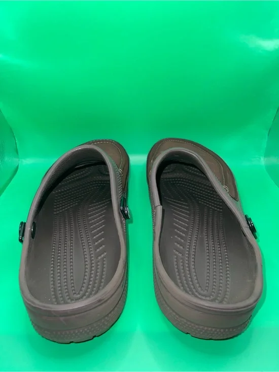 CROCS Brown Classic Clog Slide - Men's Casual Slip-On