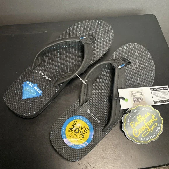 Cobian Flip Flop‎ Thong Sandals Black Charcoal Size 10 Aqua Jump Toyota NWT