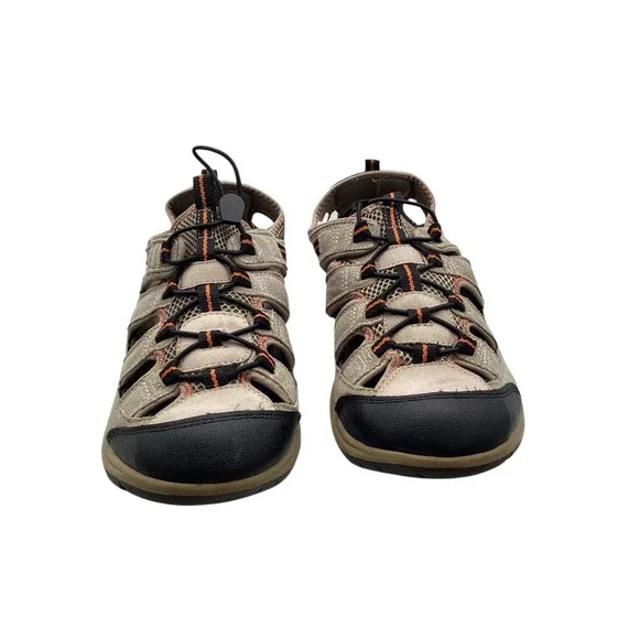 Ozark Trail Fisherman Sport Sandal 11 Memory Foam Shoe Walk Hiking Outdoor Brown