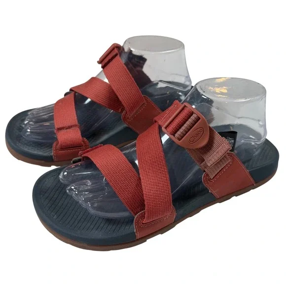 Chaco Lowdown Slide Sandals Rust Red Mens 9 Sport Travel Lightweight JCH107153