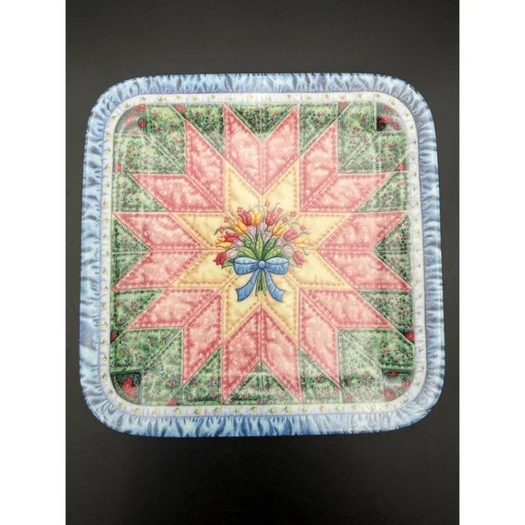 THE STAR Plate Cherished Traditions #2‎ Quilt Mary Ann Lasher Bradford Exchange