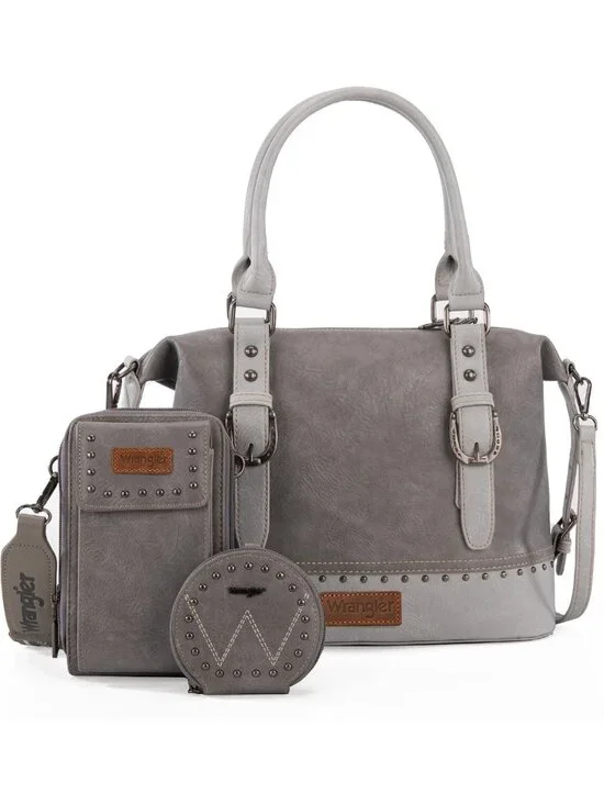 Stylish 3-Piece Women's Doctor Bag Set - Top-Handle Satchel, Cell Phone Bag