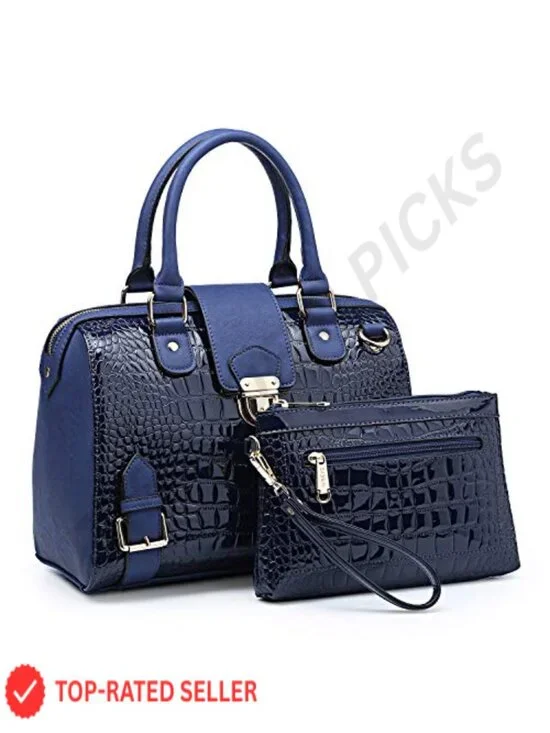 Womens Satchel Purse Boston Barrel Bag Top Handle Work Tote Faux Leather Vegan